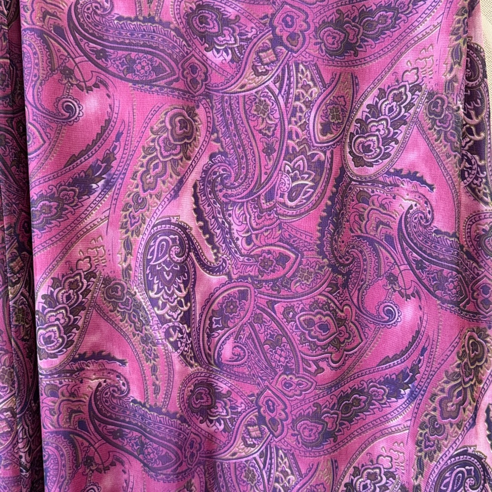 Charlotte Russe Purple and Pink Paisley Skirt Set top size L and skirt size M - Picture 6 of 6
